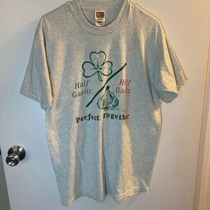 Half garlic/ half garlic Irish Tee shirt